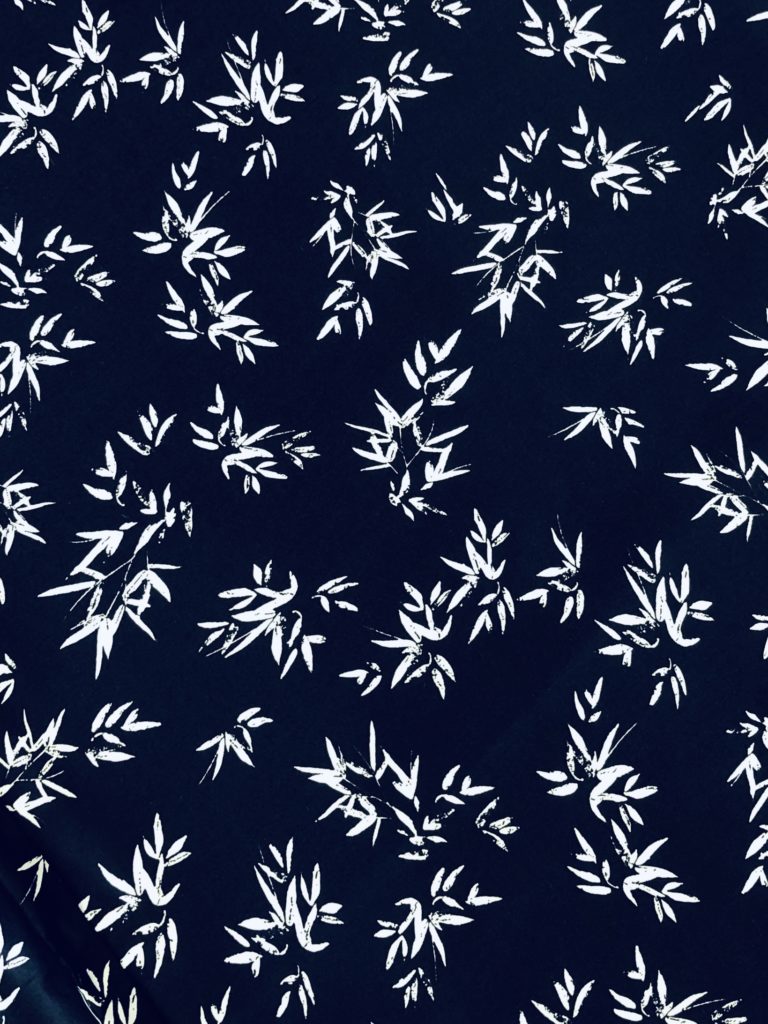Navy white floral